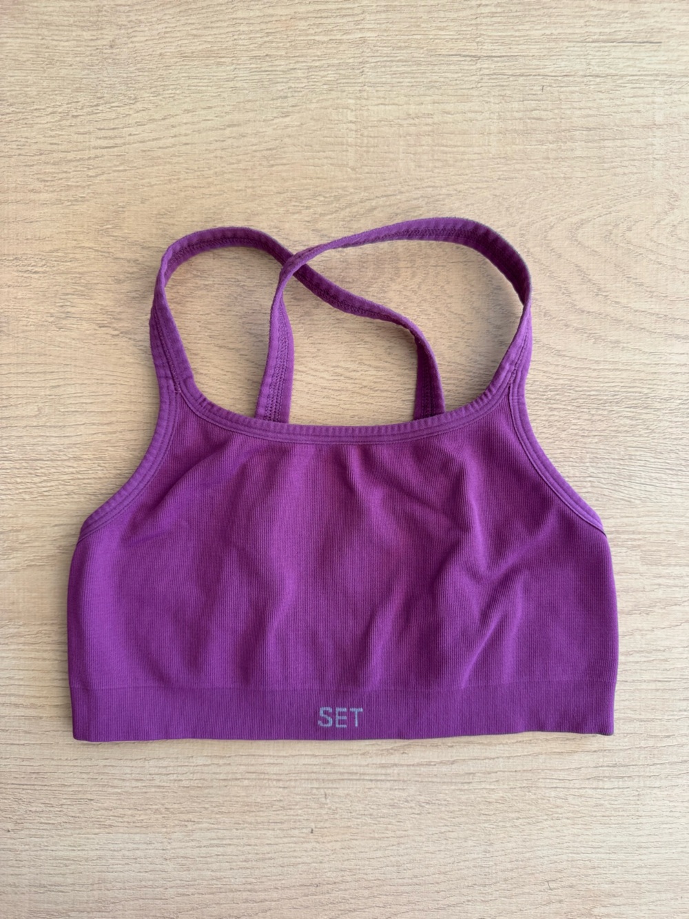 Set Active Purple Women's Ribbed Bra